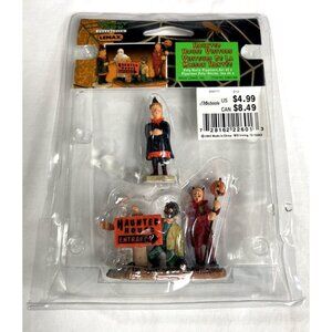 New Vtg 2002 Lemax Spooky Town Figurines Haunted House Visitors, Set Of 2 #22601